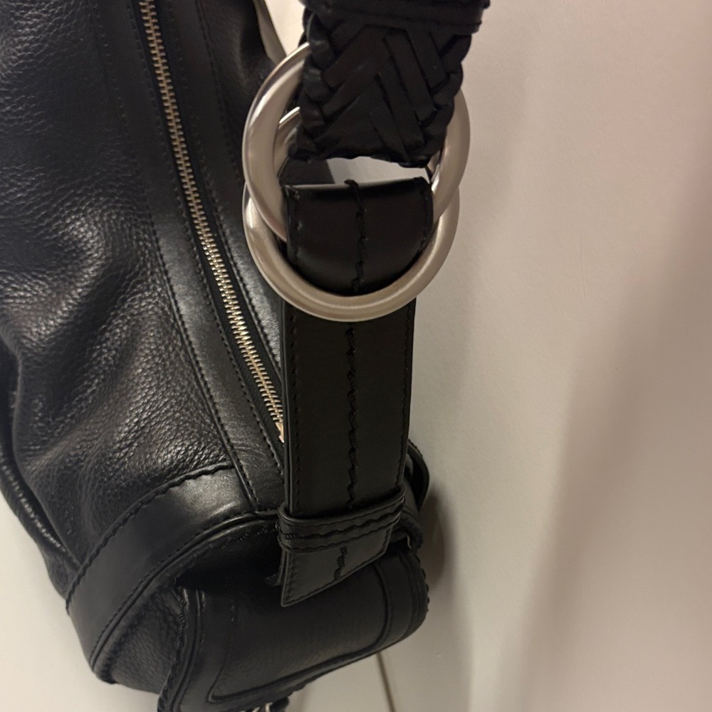 Black Leather Calvin Klein Shoulder Bag - Picture 7 of 9